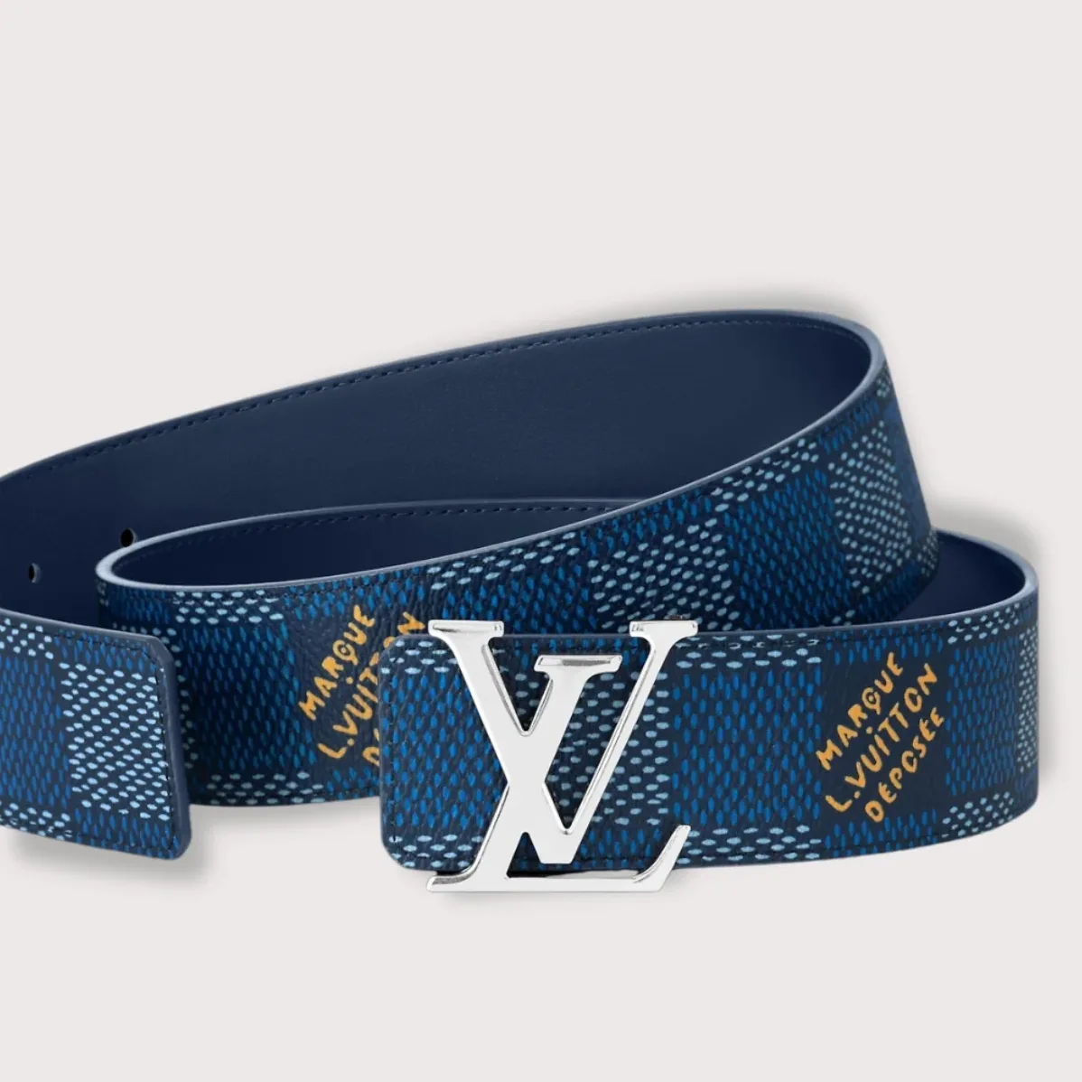 Louis Vuitton LV Initiales Reversible Belt Blue Louis Vuitton LV Initiales Reversible Belt Blue