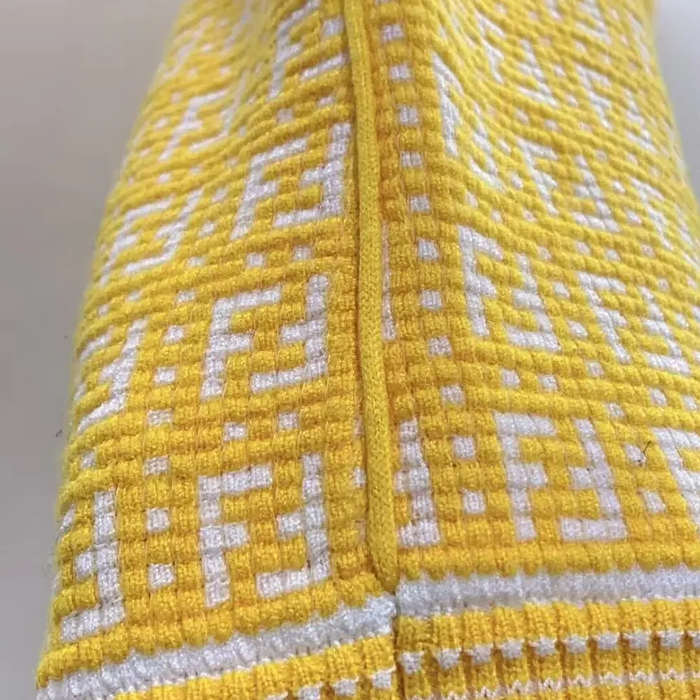 Fendi Sweater Yellow FF Cotton Jumper for Women