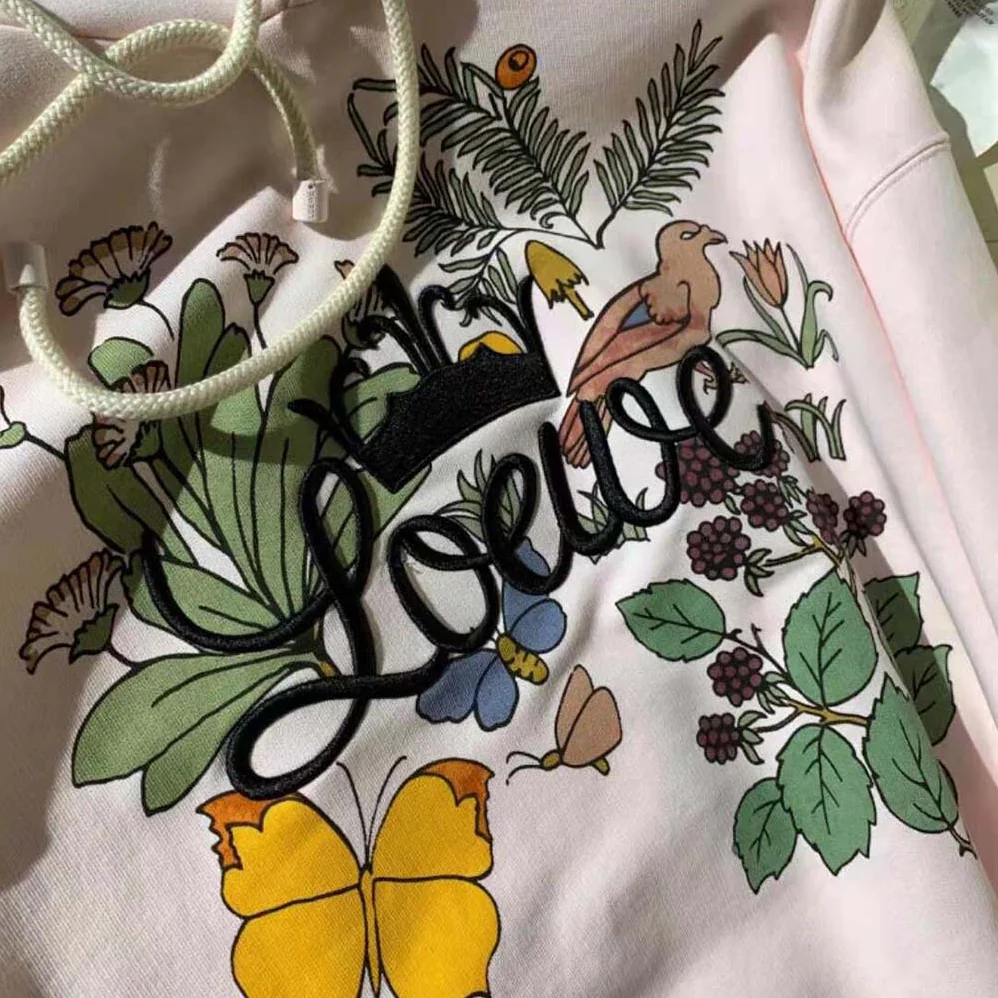 Loewe Herbarium LOEWE Hoodie in Cotton for Women Loewe Herbarium LOEWE Hoodie in Cotton for Women