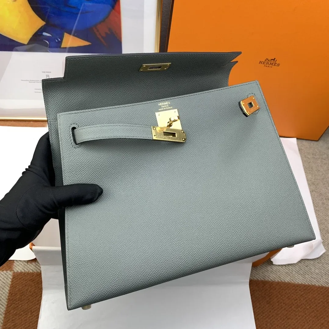 Hermes Kelly 28 Sellier Epsom Grey Bag Hermes Kelly 28 Sellier Epsom Grey Bag