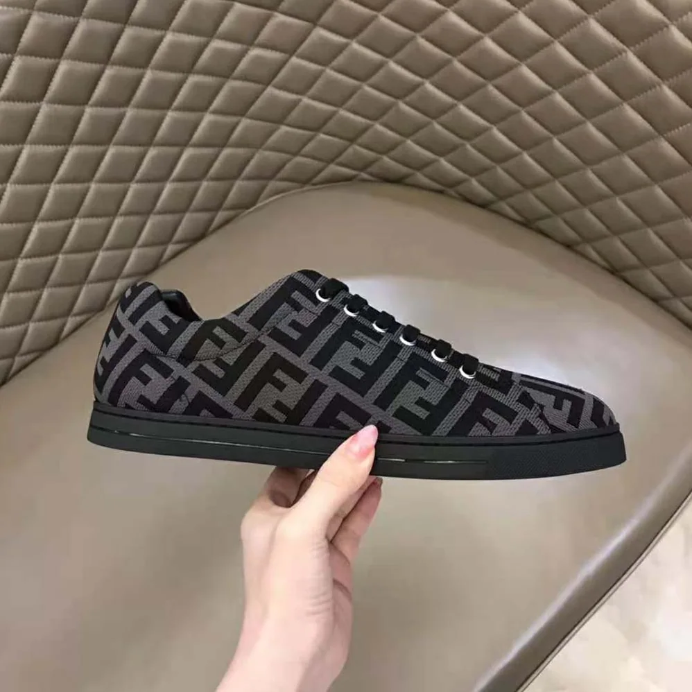 Fendi Sneakers Brown Tech Fabric Low for Men in Tops Fendi Sneakers Brown Tech Fabric Low for Men in Tops