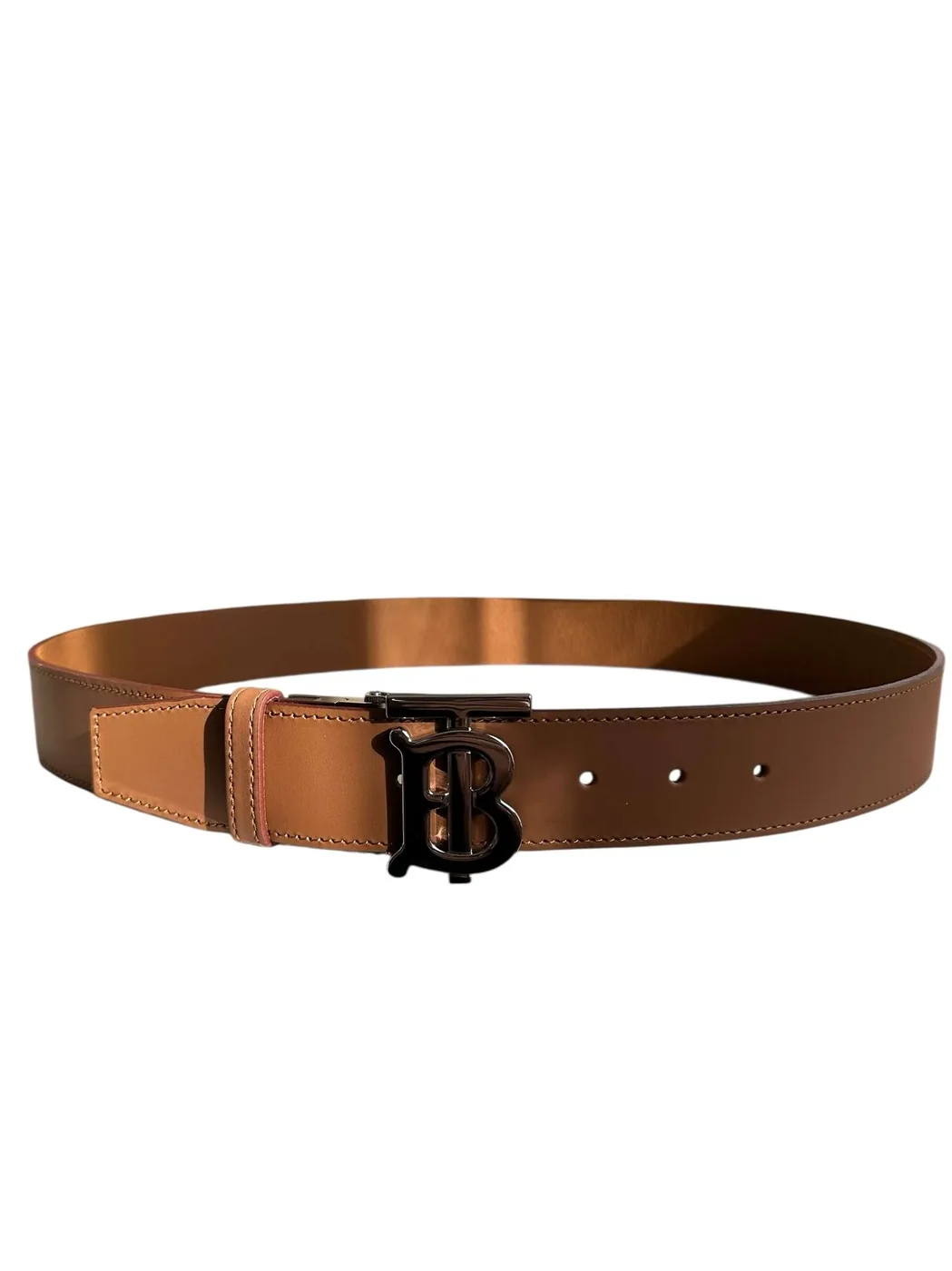 TB Brown Motif Leather Belt