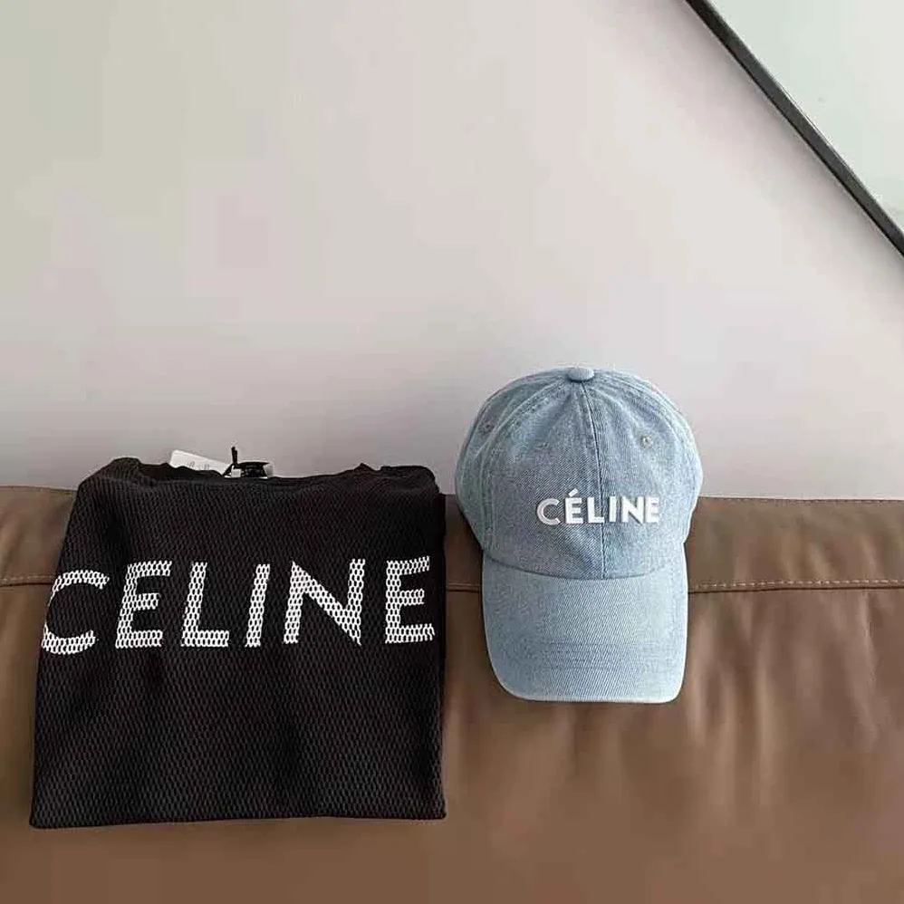 Celine Denim Baseball Cap for Women in Blue Celine Denim Baseball Cap for Women in Blue
