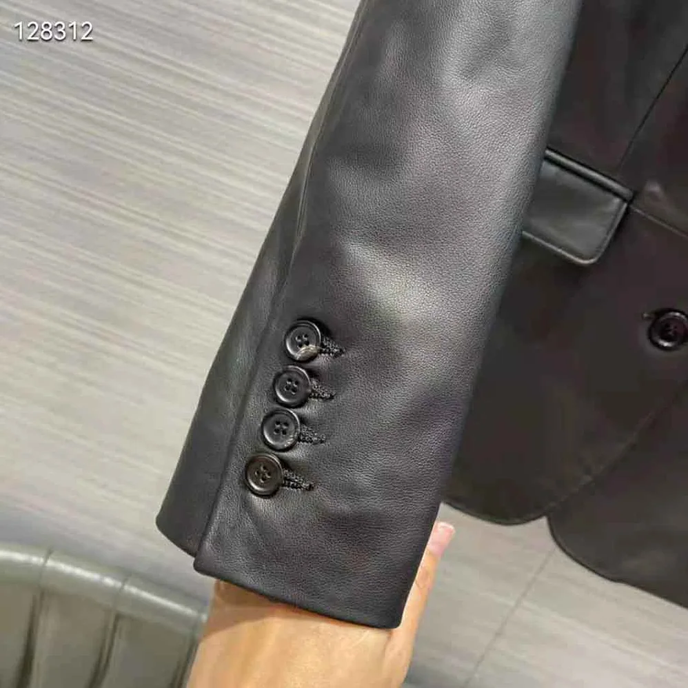 Celine Tournon Jacket in Lambskin Leather for Women in Black
