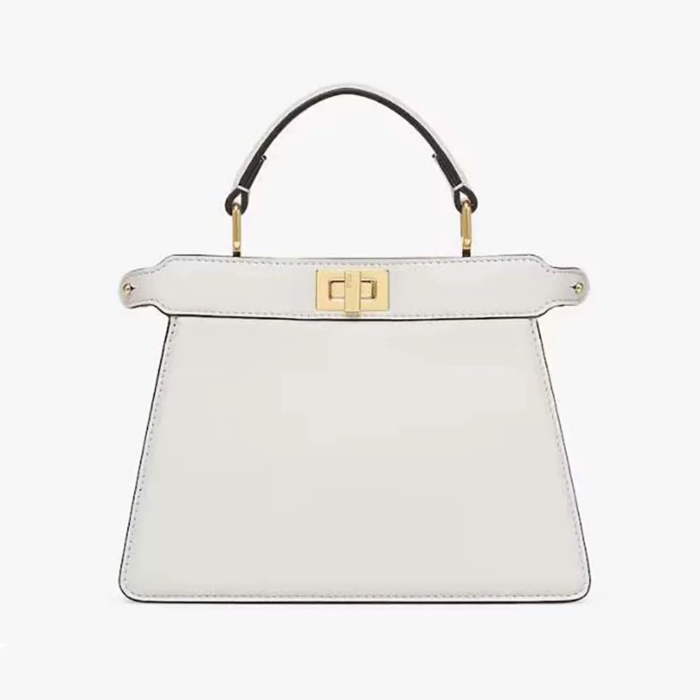 Fendi Peekaboo ISeeU Petite White Padded Nappa Leather Bag for Women Fendi Peekaboo ISeeU Petite White Padded Nappa Leather Bag for Women