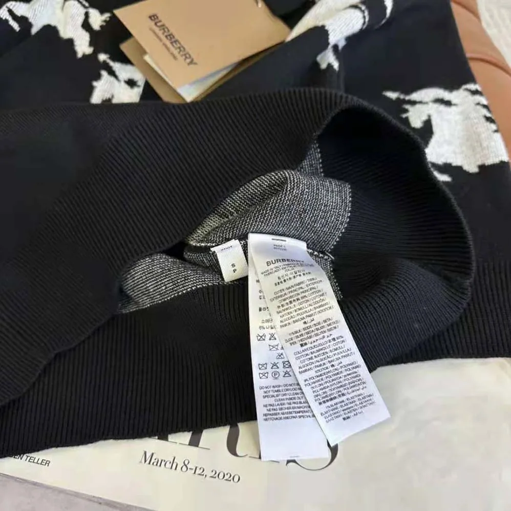 Burberry EKD Cotton Silk Polo Shirt for Women in Black Burberry EKD Cotton Silk Polo Shirt for Women in Black