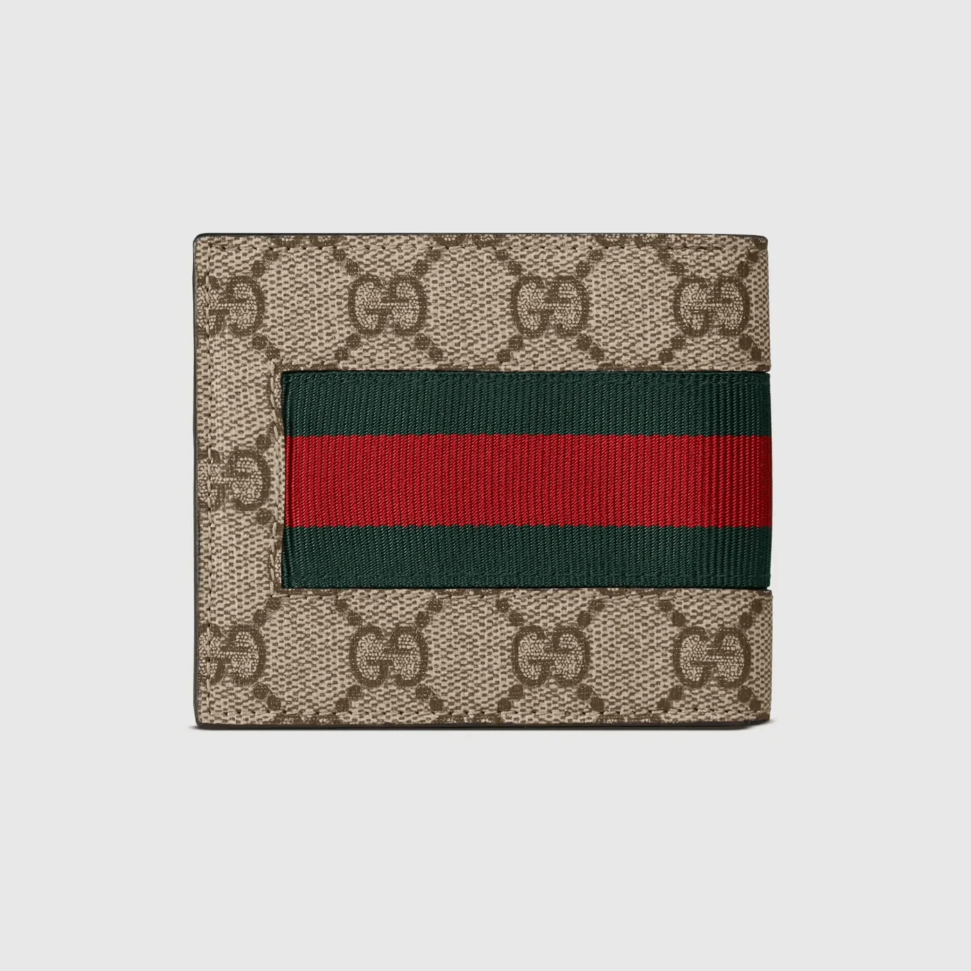 Web GG Beige Supreme &Green in Red Stripe wallet