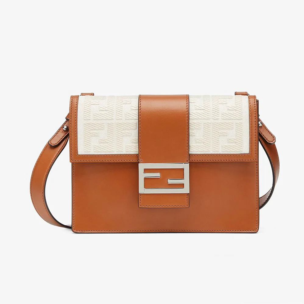 Fendi Flat Baguette Leather Bag for Men in Brown Fendi Flat Baguette Leather Bag for Men in Brown