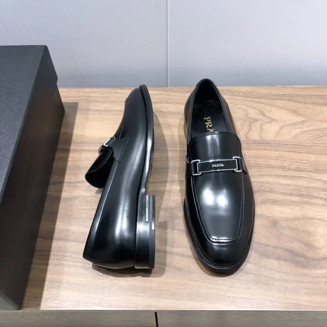 Prada Brushed Loafers Black in PRD Prada Brushed Loafers Black in PRD