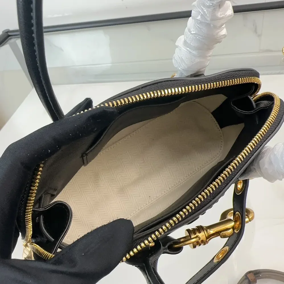 Miu Miu Aventure Nappa Leather Top-handle Bag for Women in Black Miu Miu Aventure Nappa Leather Top-handle Bag for Women in Black