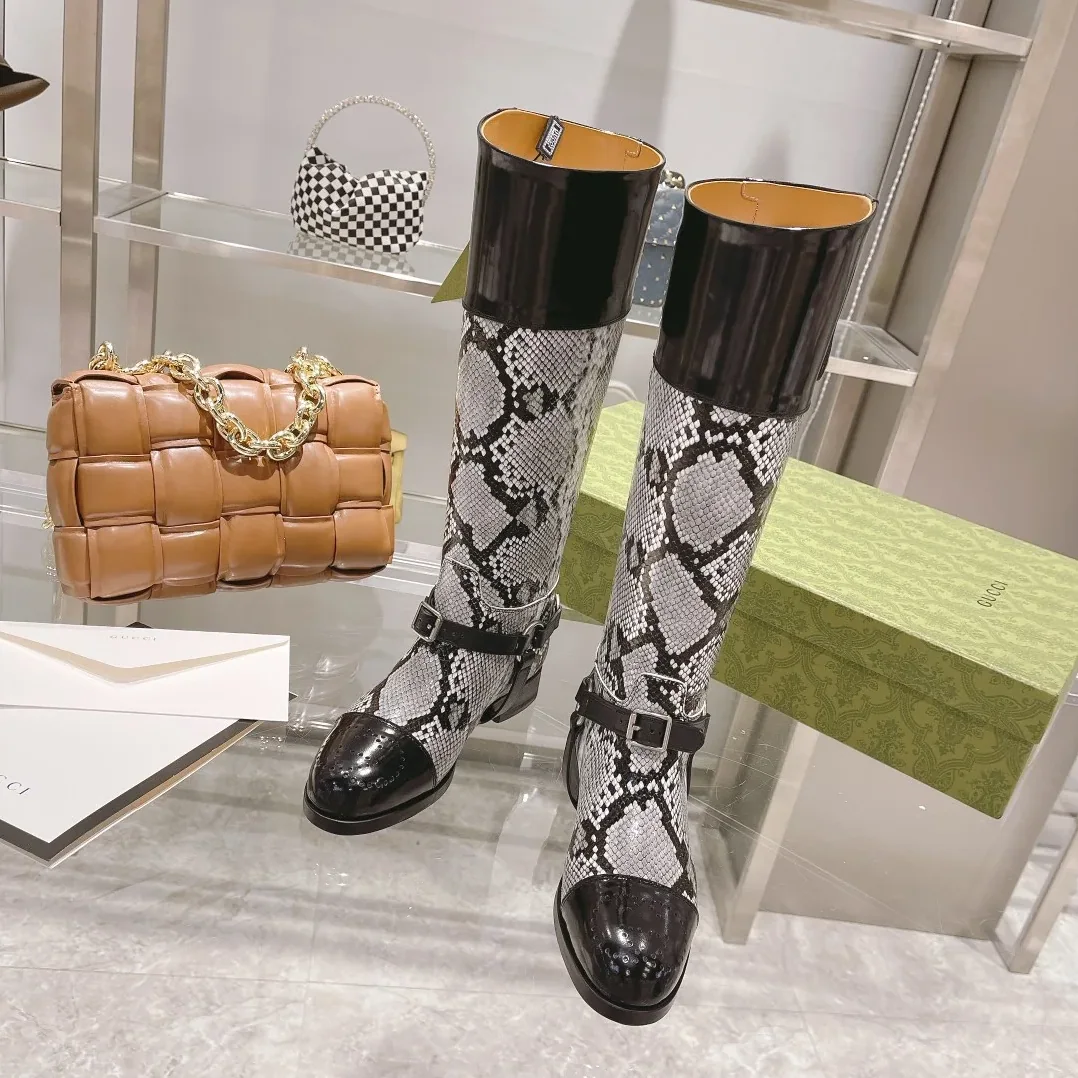 Gucci Knee-High Boots With Harness Beige GG Gucci Knee-High Boots With Harness Beige GG