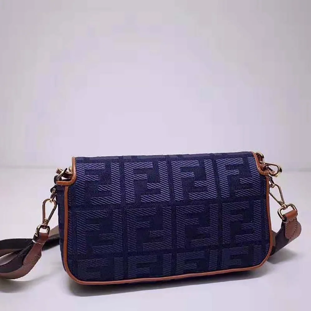 Fendi Baguette Blue Denim Bag for Women Fendi Baguette Blue Denim Bag for Women
