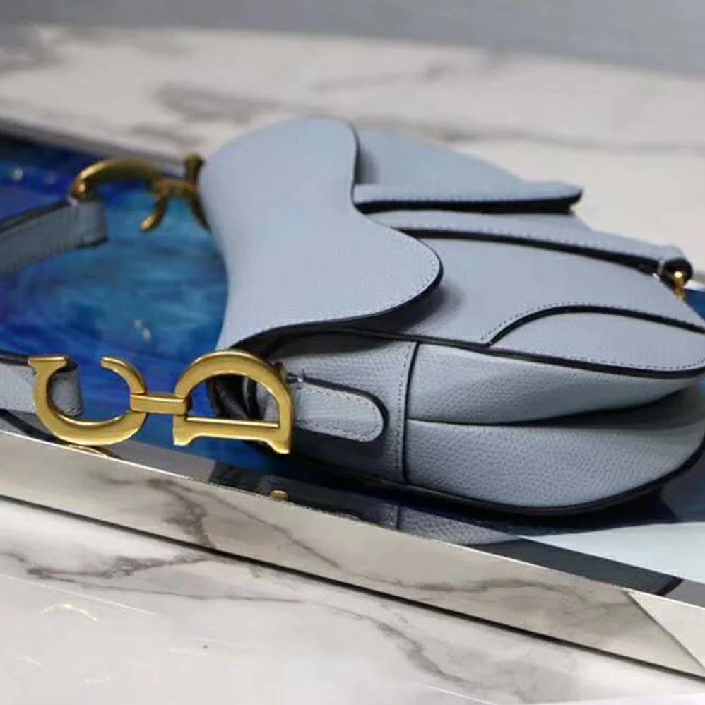 Dior Mini Saddle Bag in Calfskin for Women in Blue Dior Mini Saddle Bag in Calfskin for Women in Blue