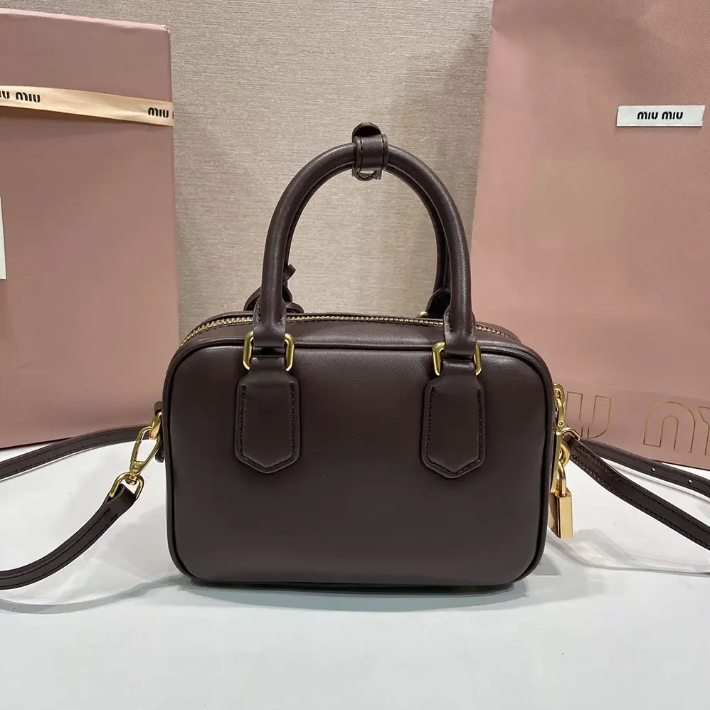 Miu Miu Arcadie Leather Bag for Women in Bordeaux