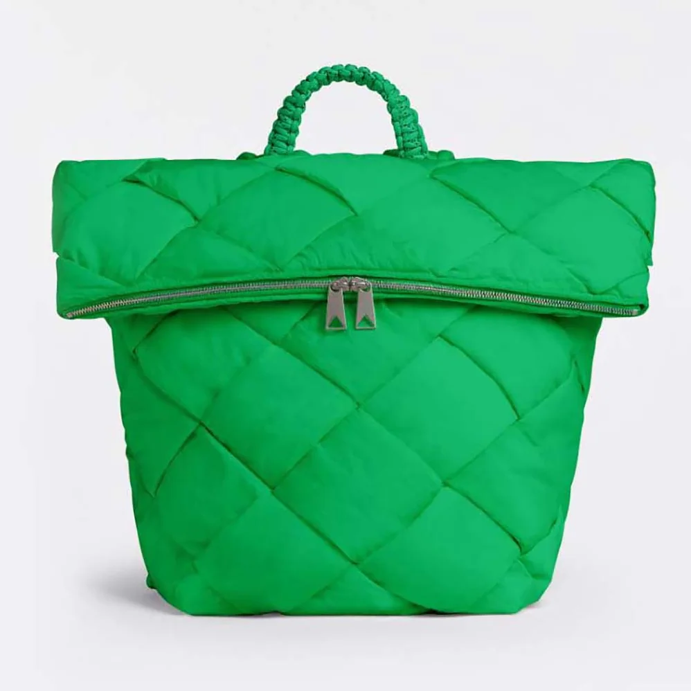 Bottega Veneta Padded Tech Cassette Backpack for Men in Green
