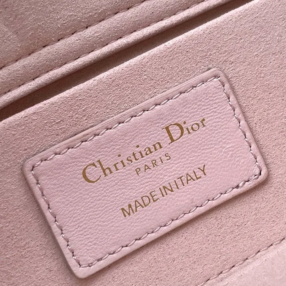 Dior Small Lady D-Joy Bag Powder Pink Cannage Lambskin for Women