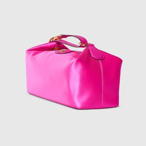 Gucci Vanity Medium Top Handle Bag in Fuchsia Gold Hardware
