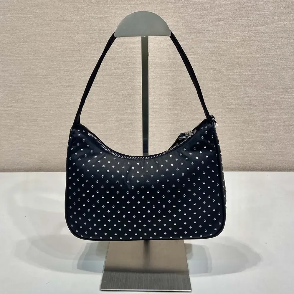Prada Re-Edition Re-Nylon Mini Bag with Studs for Women Prada Re-Edition Re-Nylon Mini Bag with Studs for Women