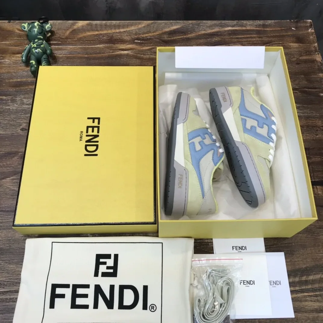 Fendi Match Low Tops Sneakers Yellow 7E1493AI1NF1H1F