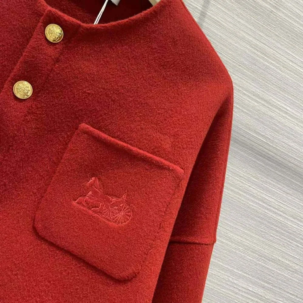 Celine Reversible Snap Cardigan in Cashmere for Women in Maroon