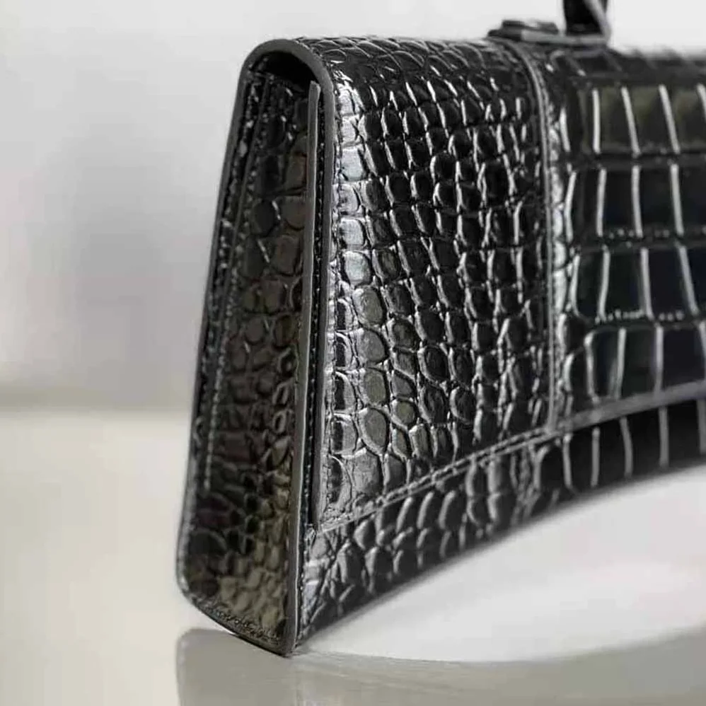 Balenciaga Hourglass Stretched Top Handle Bag in Black for Women