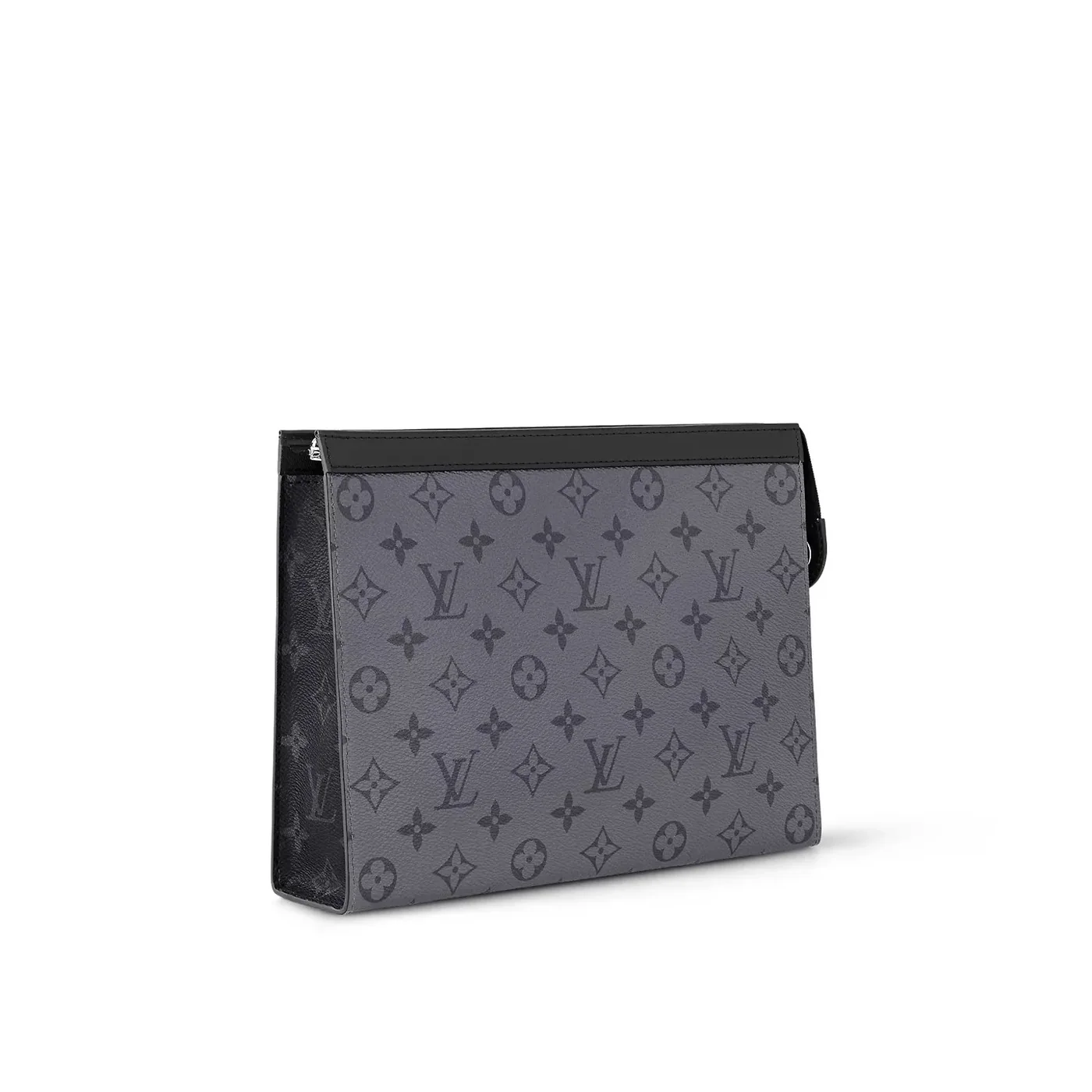 Louis Vuitton Pochette Voyage MM Pouch / White Monogram Eclipse Silver Hardware Louis Vuitton Pochette Voyage MM Pouch / White Monogram Eclipse Silver Hardware