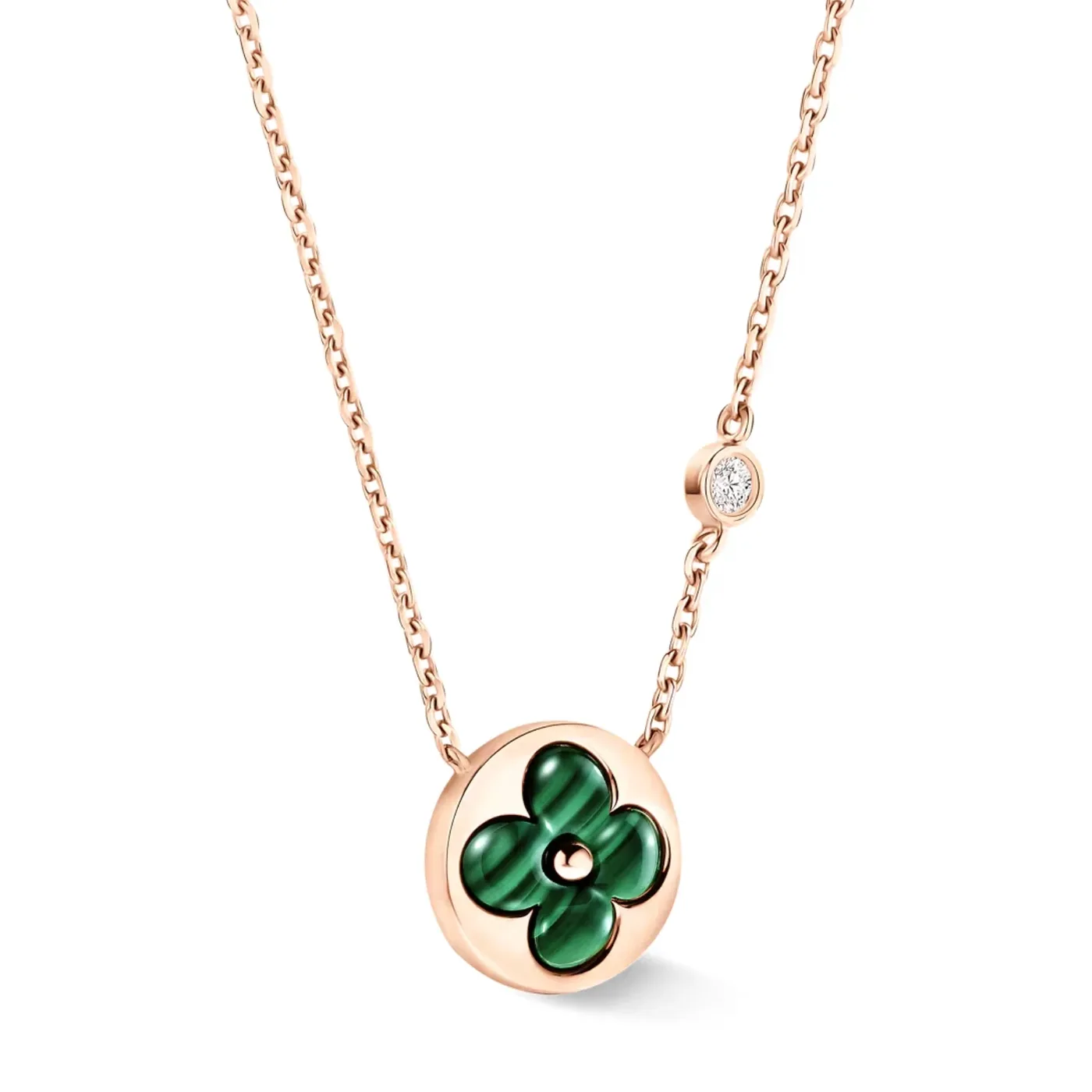 Louis Vuitton Color Blossom BB Sun Pendant Necklace Pink in Toned