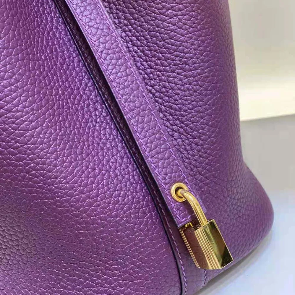 Hermes Picotin Lock 18cm in Clémence leather for Women in Purple