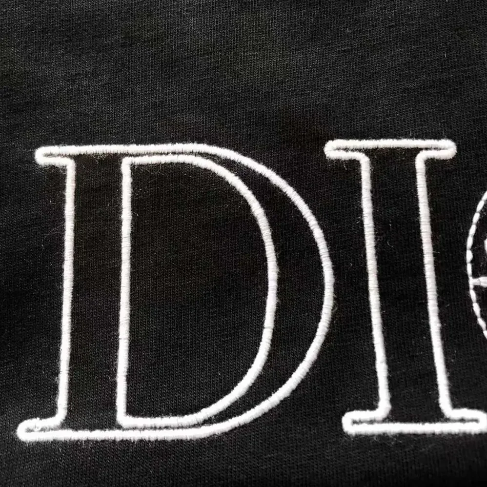 Dior Dior and Stone Island T-shirt Oversized Fit Black Cotton Jersey for Men