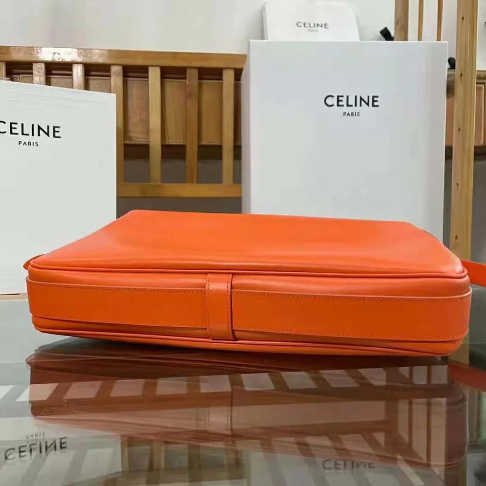 Celine Medium Romy in Supple Calfskin for Women in Orange Celine Medium Romy in Supple Calfskin for Women in Orange