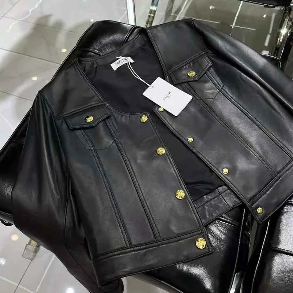 Celine Scoop Neck Trucker Jacket in Soft Lambskin for Women Celine Scoop Neck Trucker Jacket in Soft Lambskin for Women
