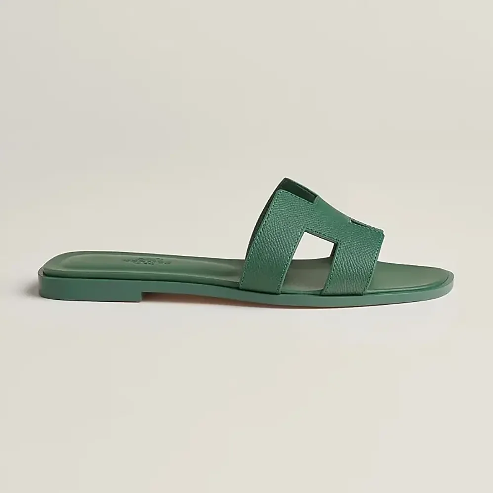 Hermes Oran Sandal-Green H202272Z for Women