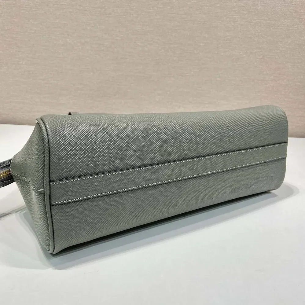 Prada Medium Saffiano Leather Bag for Women in Gray Prada Medium Saffiano Leather Bag for Women in Gray