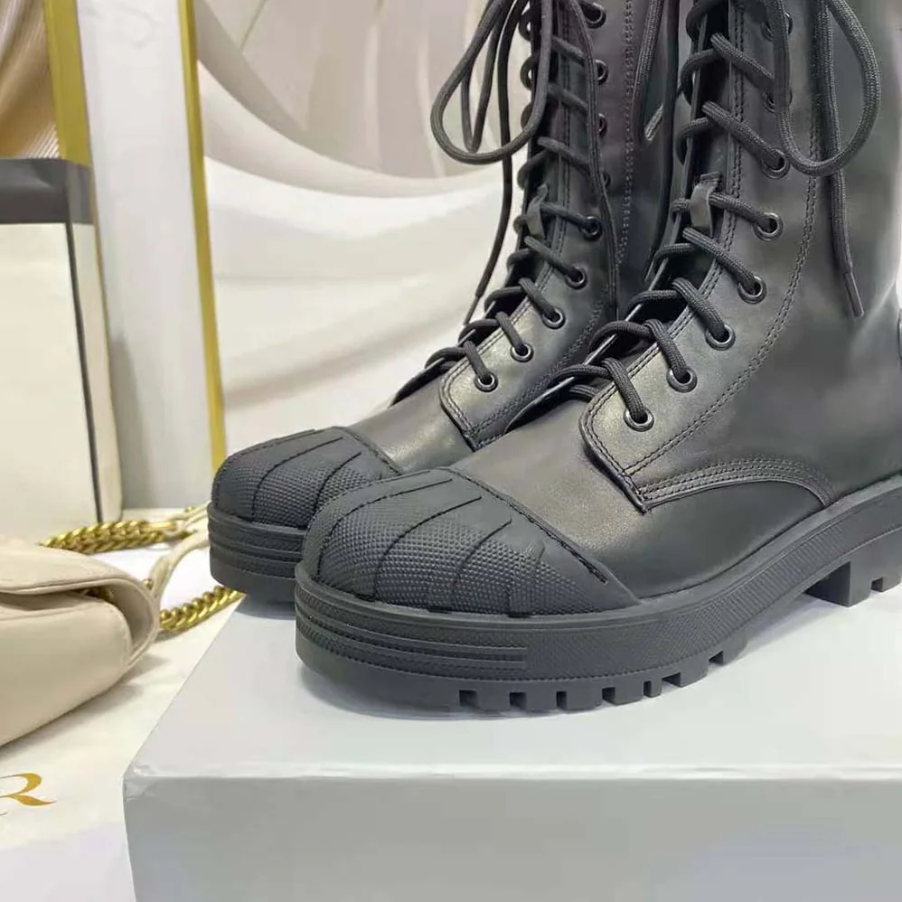 Dior Dioriron ankle Boot Black Rubber and Calfskin for Women