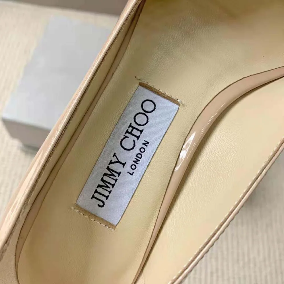 Jimmy Choo Rosalia 65 Ballet Pink Patent Pointed Pumps with Pearl Detail for Women Jimmy Choo Rosalia 65 Ballet Pink Patent Pointed Pumps with Pearl Detail for Women