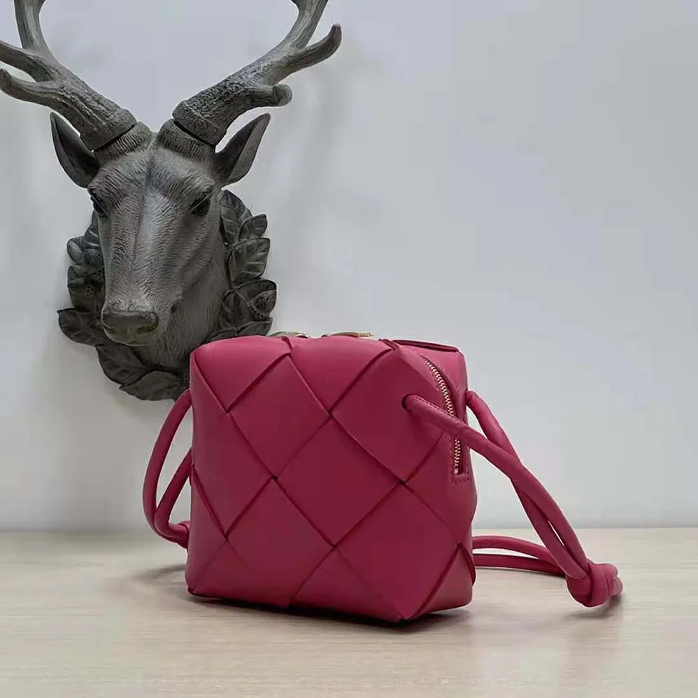 Bottega Veneta Mini Cassette Camera Bag for Women in Rose Bottega Veneta Mini Cassette Camera Bag for Women in Rose