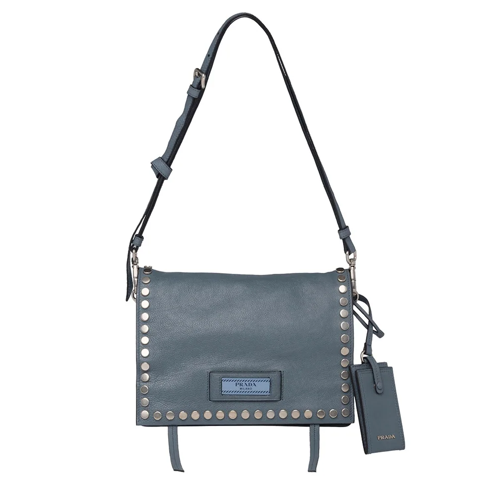 Prada Etiquette Bag in Calf Leather for Women in Blue Prada Etiquette Bag in Calf Leather for Women in Blue