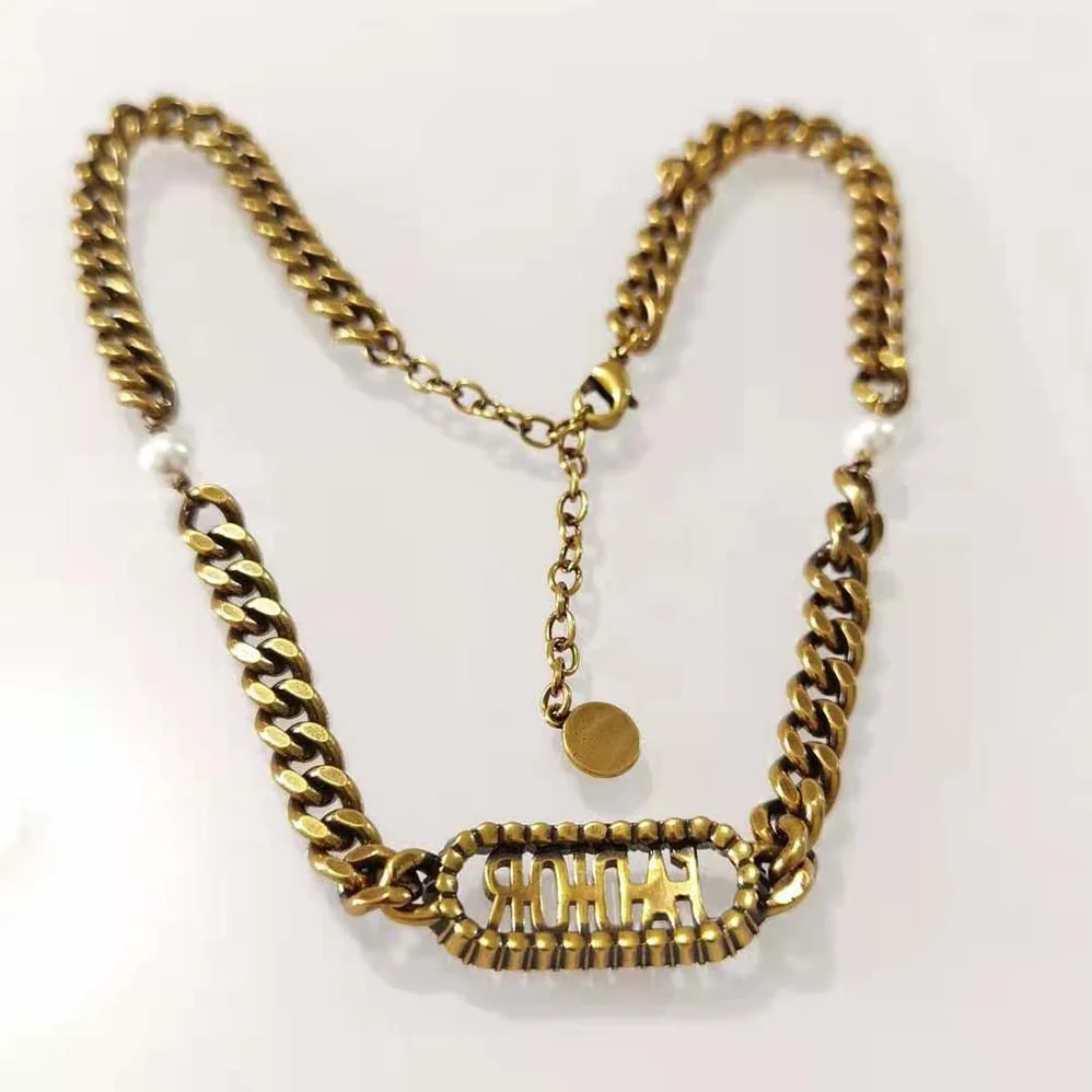 Dior J Adior Choker Antique Gold for Women in Finish Metal