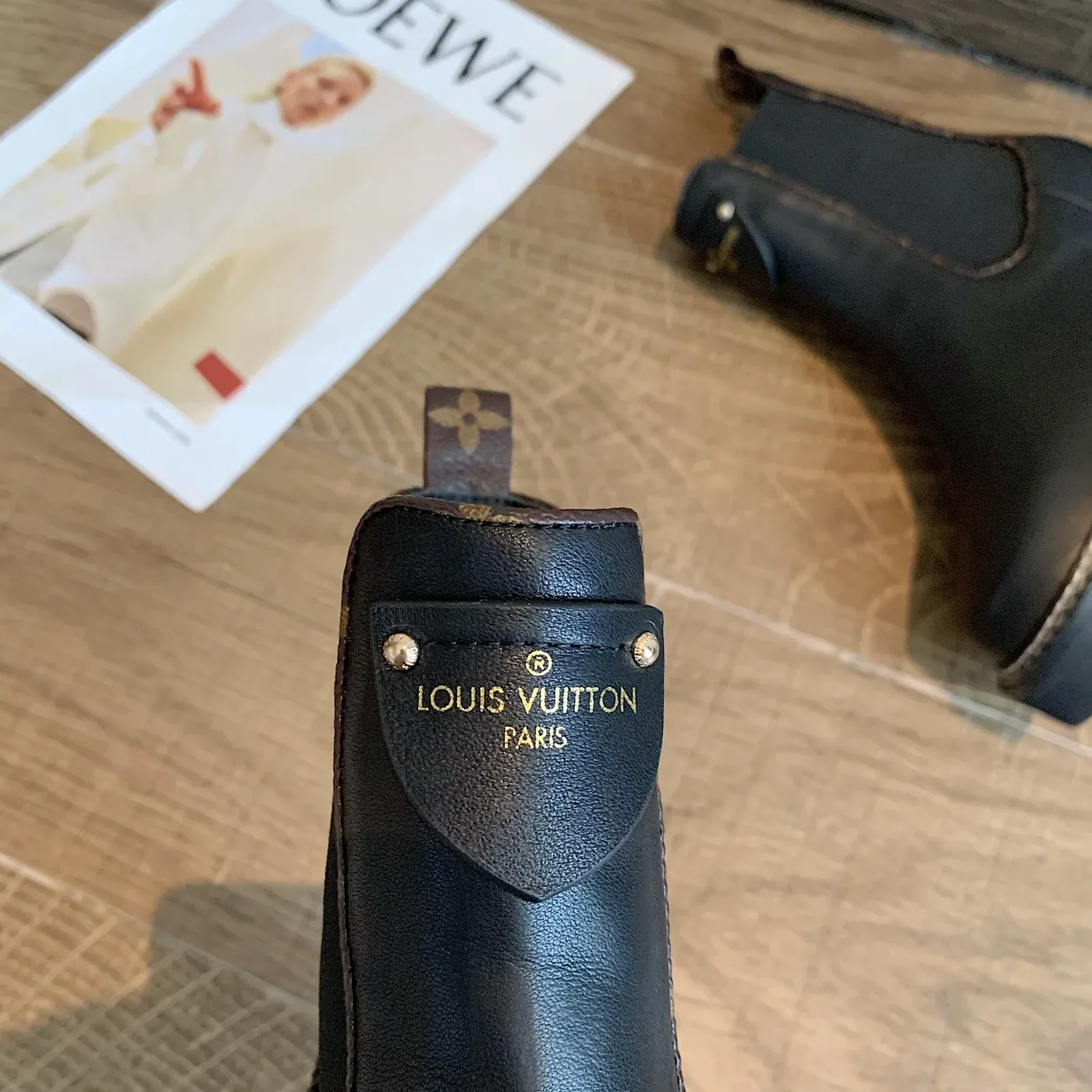 Louis Vuitton LV Beaubourg Ankle Boots Black LV 1A8947