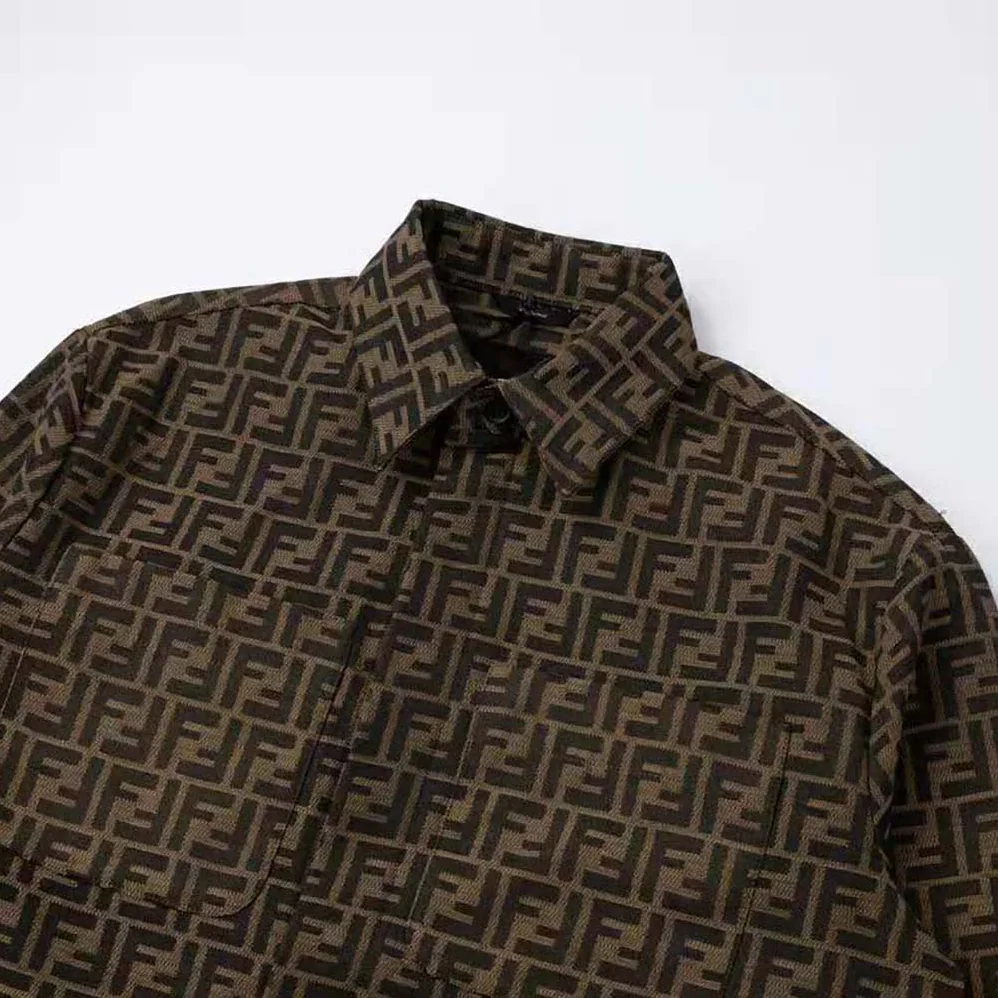 Fendi Blouson Brown Fabric Jacket for Men