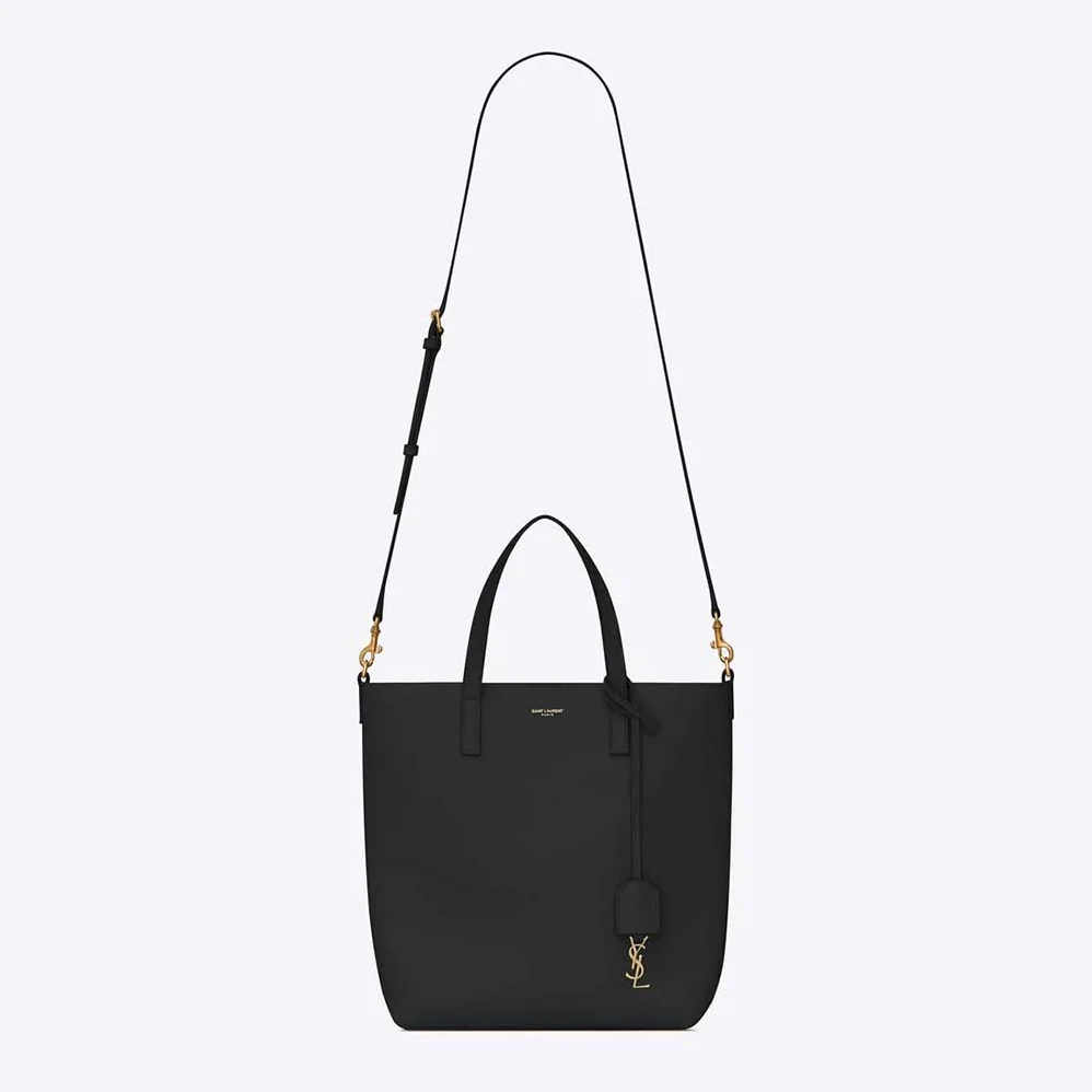 Saint Laurent YSL Shopping Saint Laurent Toy in Supple Leather for Women in Black Saint Laurent YSL Shopping Saint Laurent Toy in Supple Leather for Women in Black