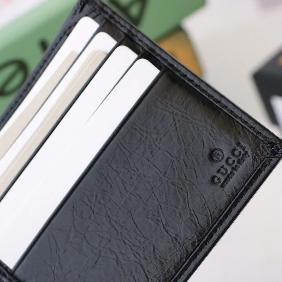 Gucci Bi-Fold Wallet Black with Interlocking G / Gucci Bi-Fold Wallet Black with Interlocking G /
