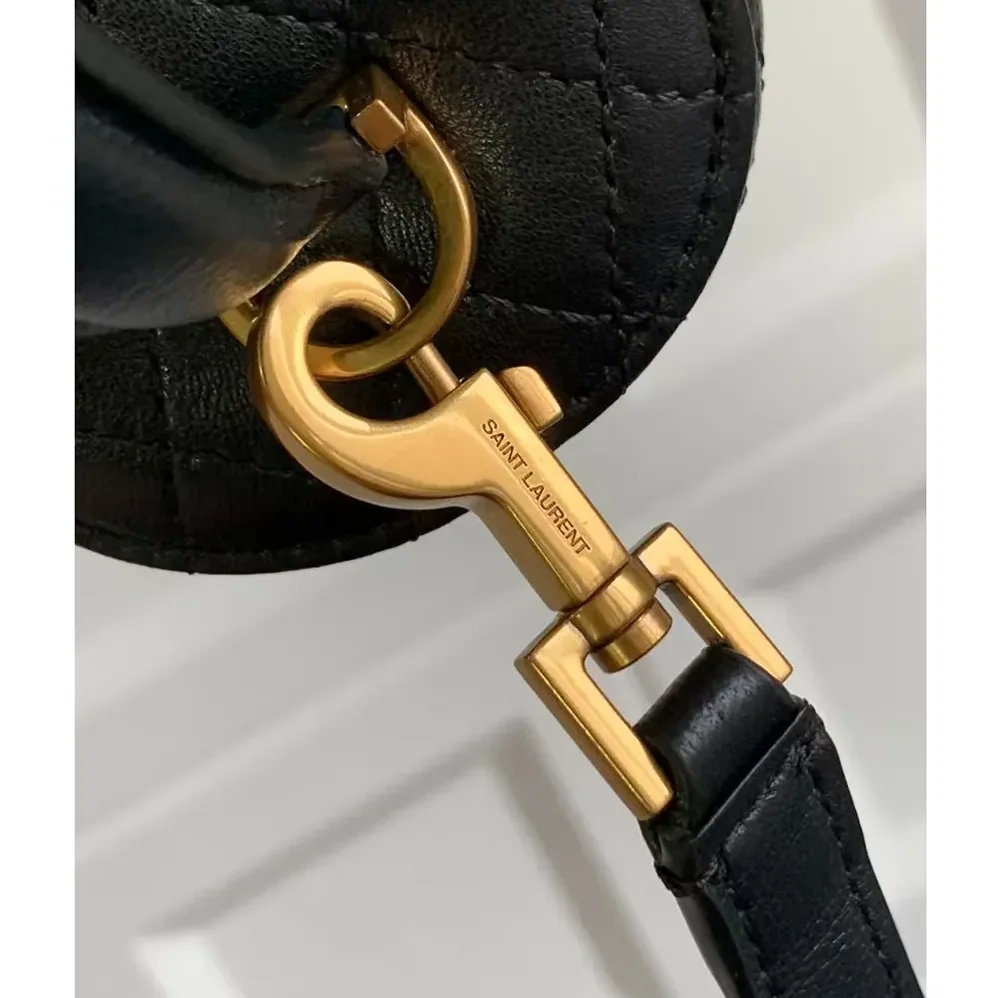 Saint Laurent YSL Gaby Vanity Bag in Lambskin for Women in Black