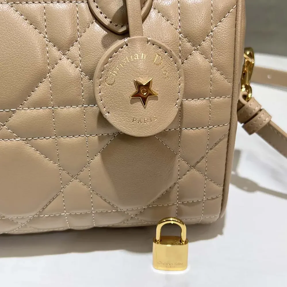 Dior Groove 25 Bag Biscuit Macrocannage Calfskin for Women Dior Groove 25 Bag Biscuit Macrocannage Calfskin for Women