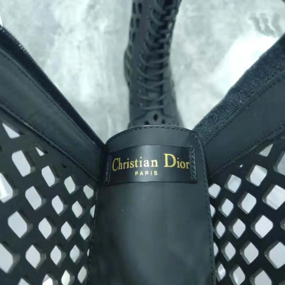Dior D-Trap Boot Black Matte Calfskin for Women