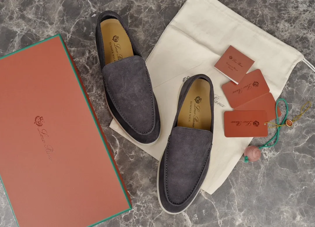 Loro Piana Summer Walk Loafers Caviar FAE8124_MB97
