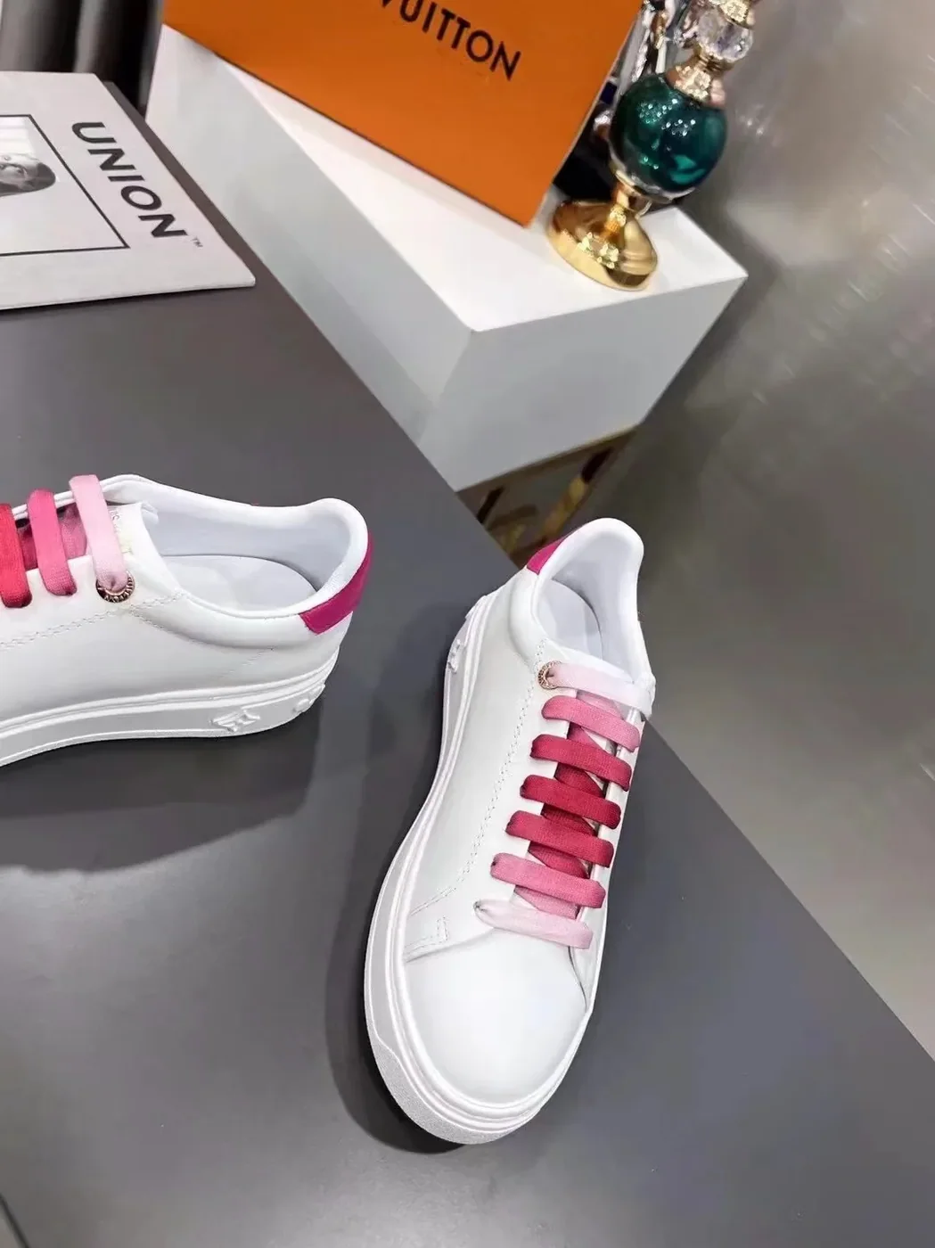 Louis Vuitton Time Out Sneaker Fuchsia Pink LV 1AA1BN