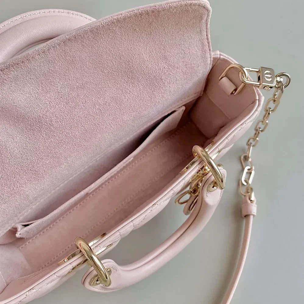 Dior Small Lady D-Joy Bag Powder Pink Cannage Lambskin for Women Dior Small Lady D-Joy Bag Powder Pink Cannage Lambskin for Women