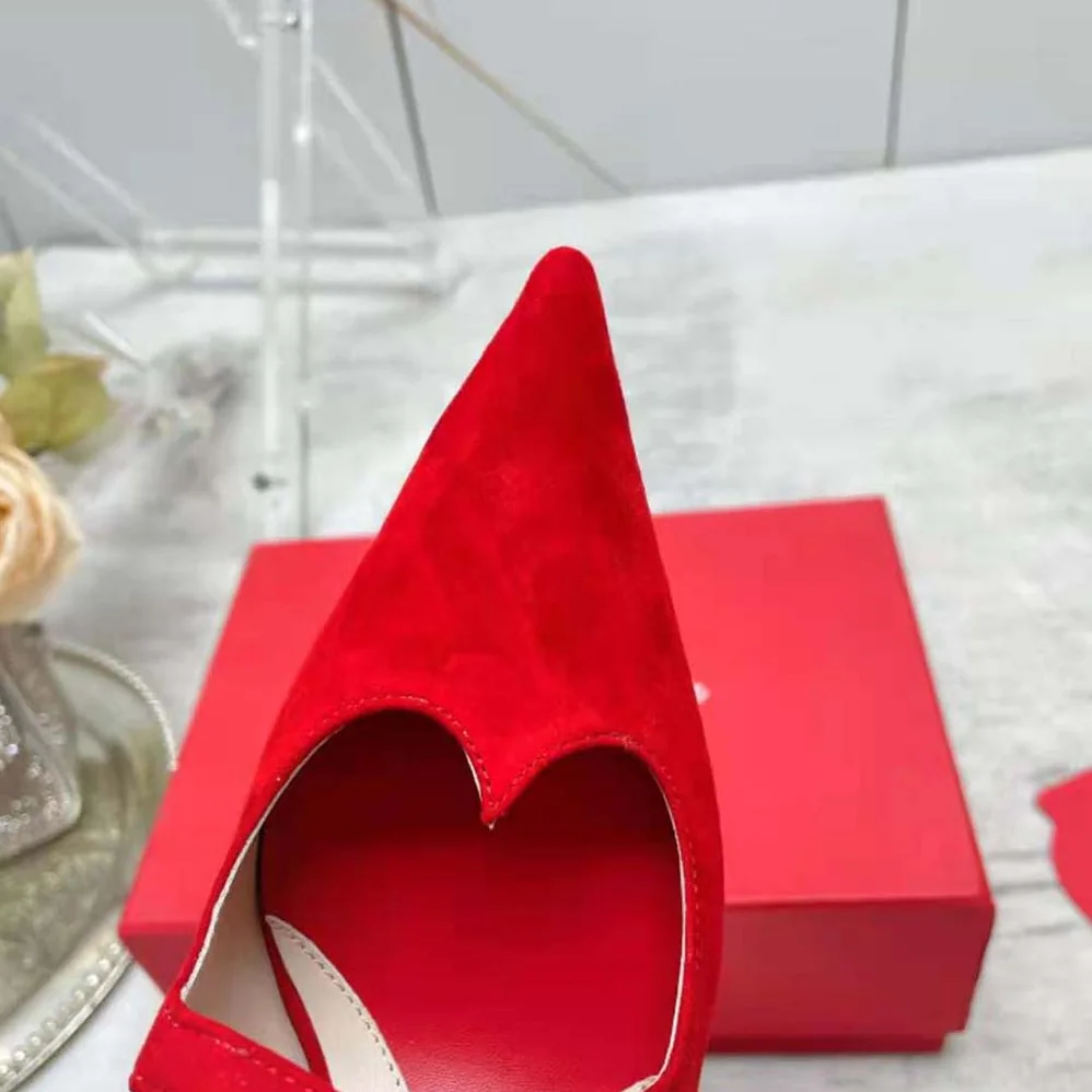 Roger Vivier I Love Vivier Bow String Mules in Suede for Women in Red