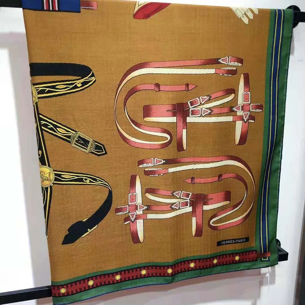 Hermes Lettres Equestre Scarf 90 for Women in Brown Hermes Lettres Equestre Scarf 90 for Women in Brown